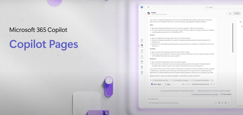 Copilot Pages – новый сервис от Microsoft для совместной работы с ИИ-функциями