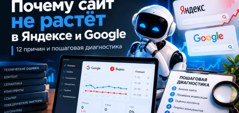 Почему сайт не растёт в Яндексе и Google 12 причин и пошаговая диагностика