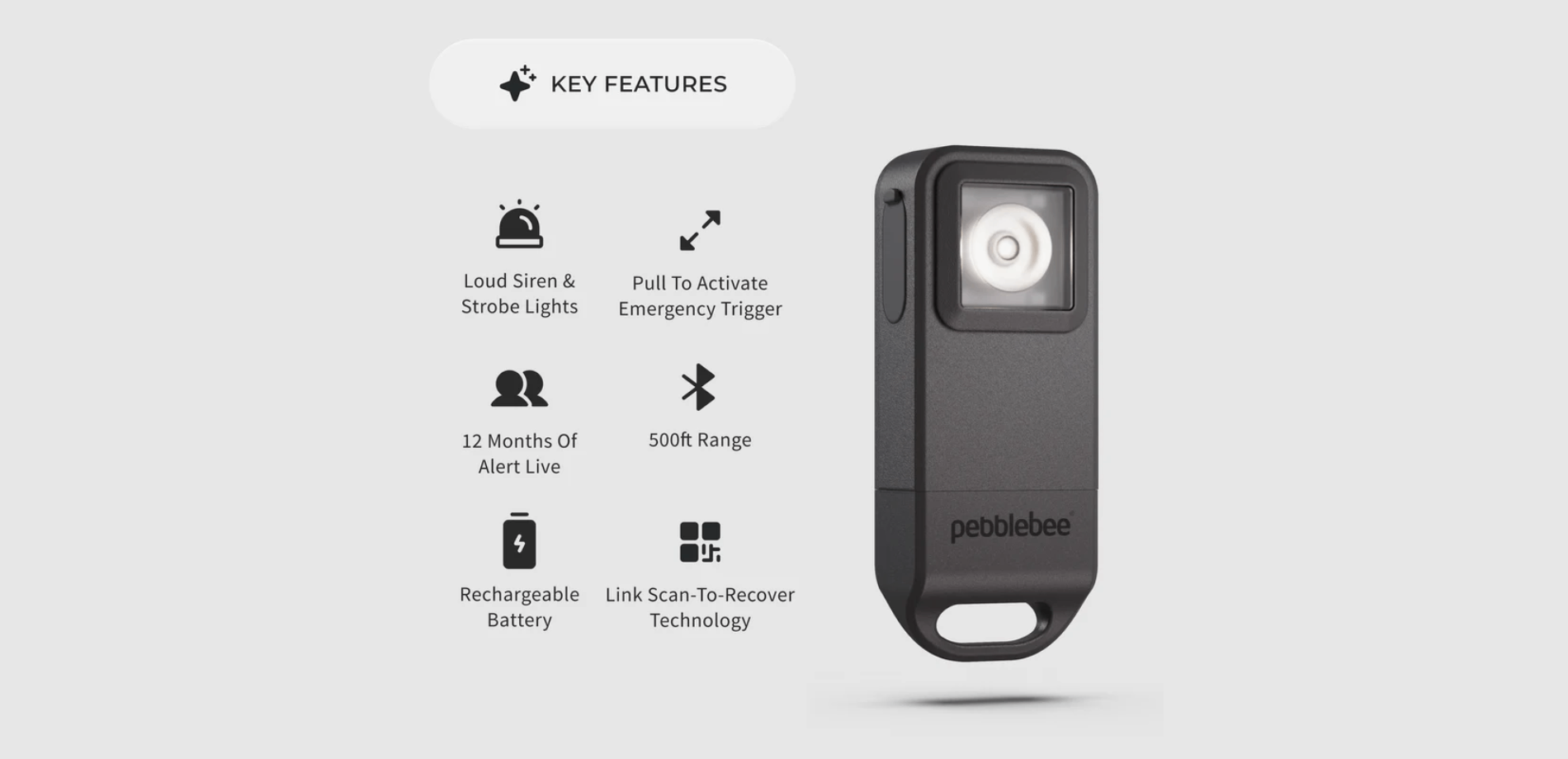 Pebblebee представила трекер Halo – аналог AirTag с сиреной и фонариком