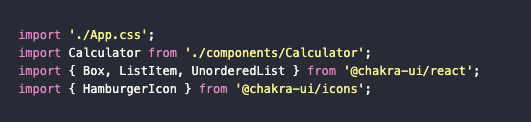 Импорт элементов для создания списков из Chakra