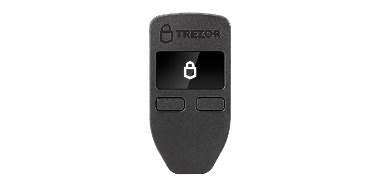 Внешний вид холодного кошелька для хранения криптовалюты Trezor